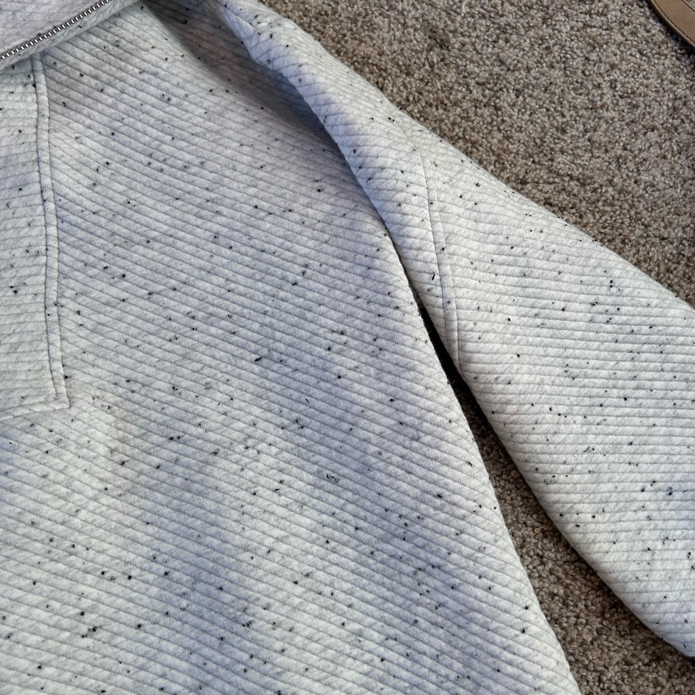 Sweaty Betty Radiant 1/4 zip ribbed Heathered heavyweight sweatshirt. Boxy. EUC - Picture 7 of 16